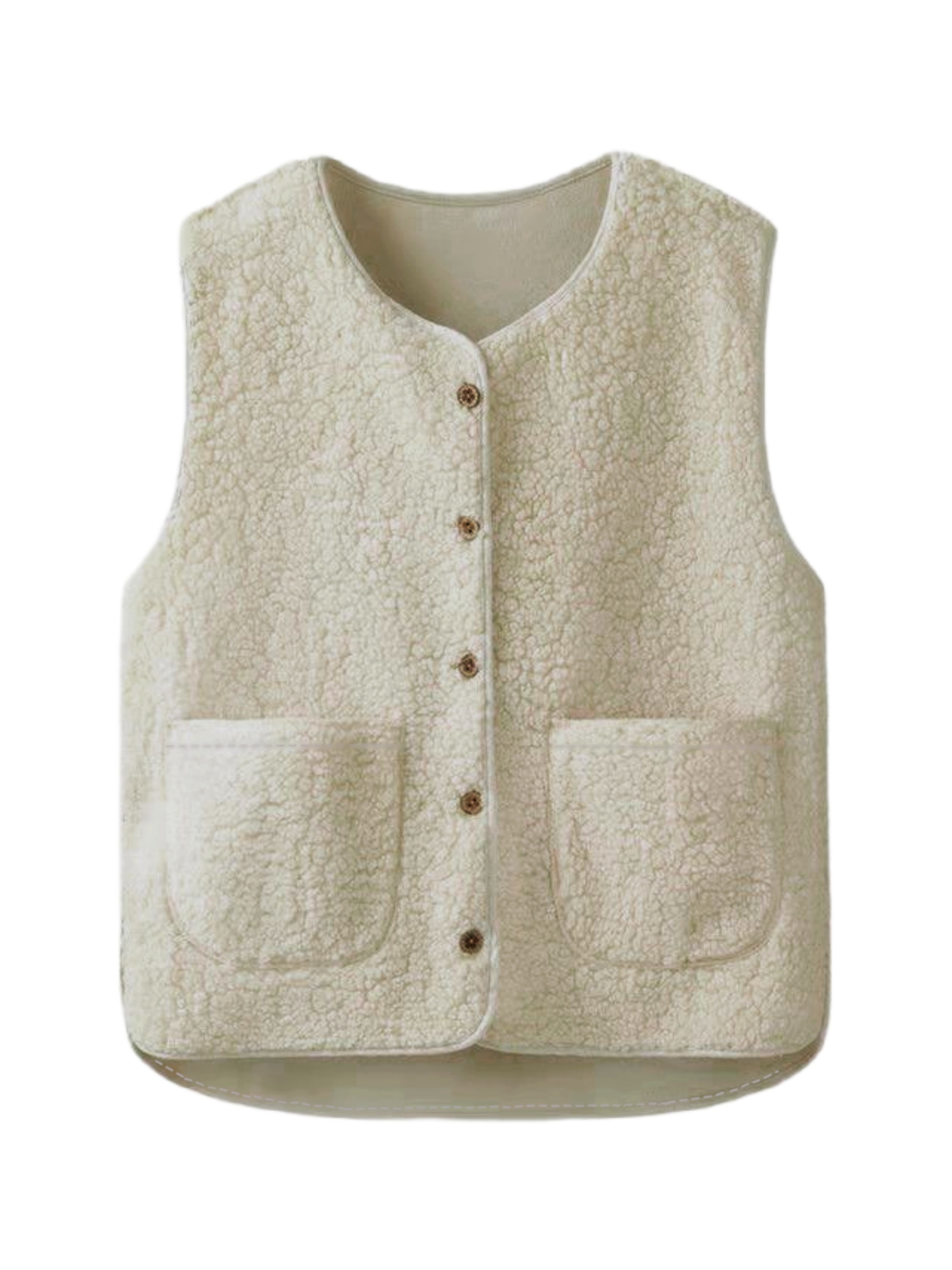 solid button front vest, solid button front vest casual sleeveless vest with pockets womens clothing details 3