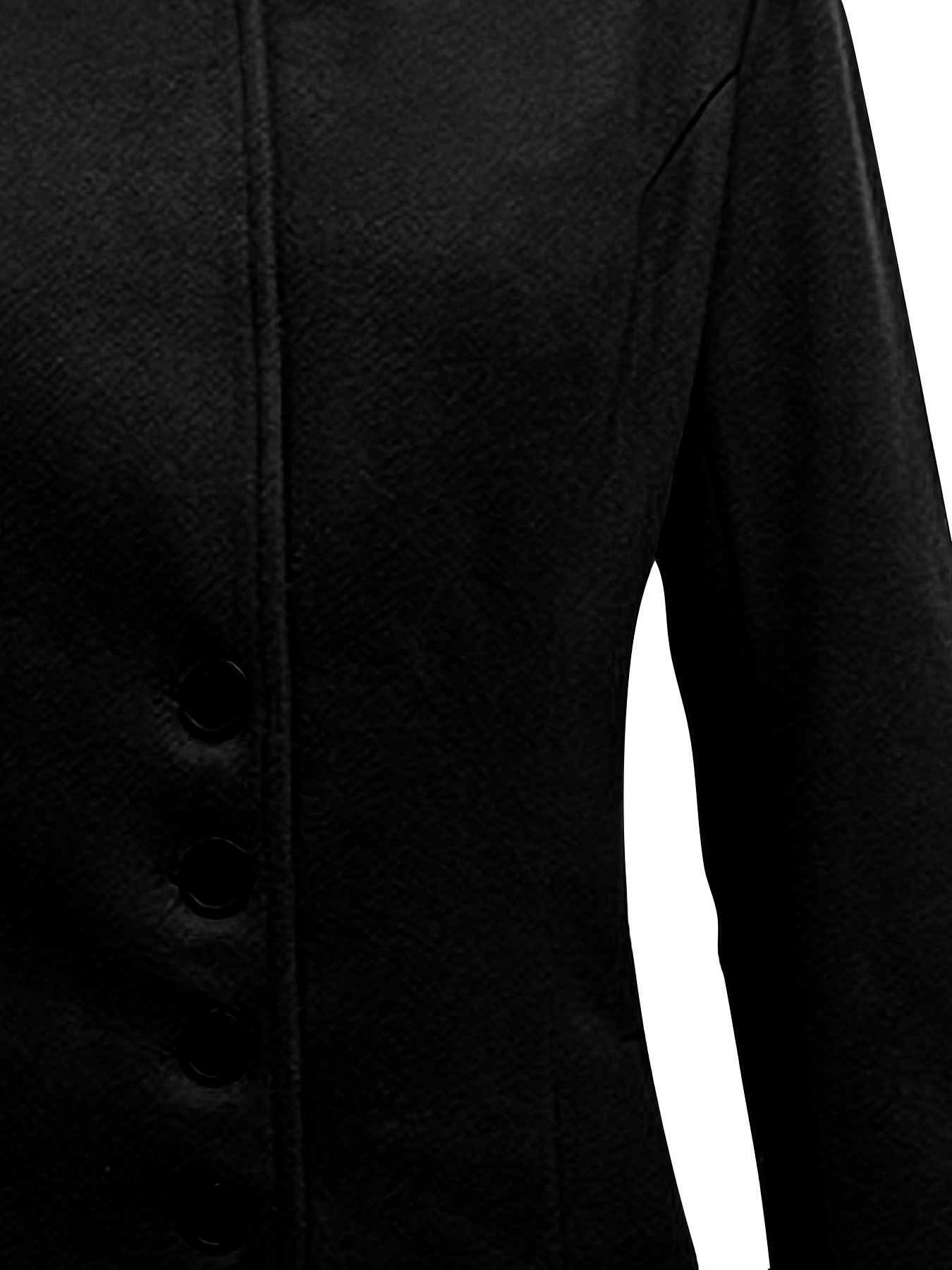 single breasted solid coat, single breasted solid coat elegant long sleeve versatile outerwear womens clothing details 28