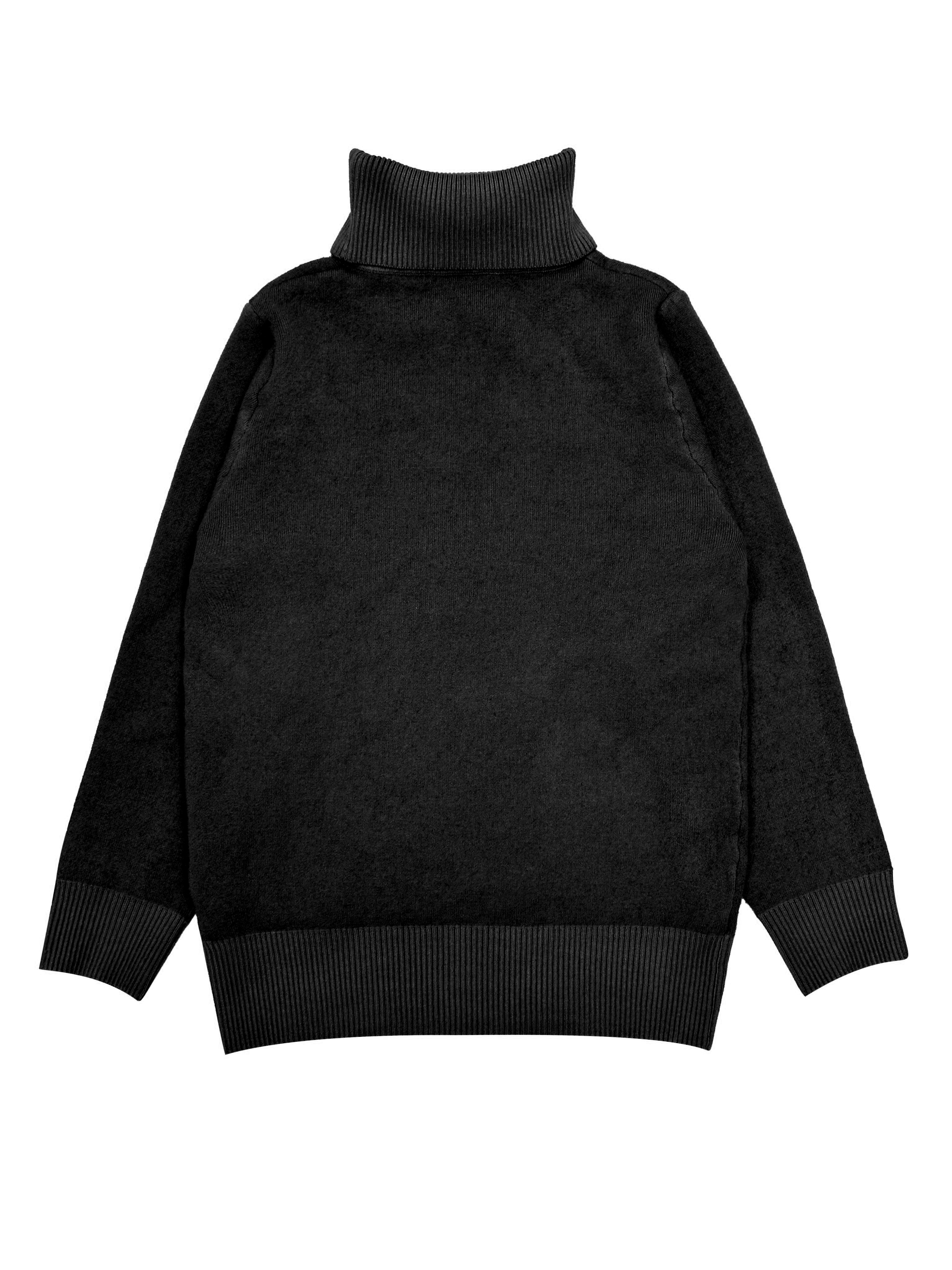 solid turtle neck pullover sweater casual long sleeve thermal sweater for fall winter womens clothing details 8